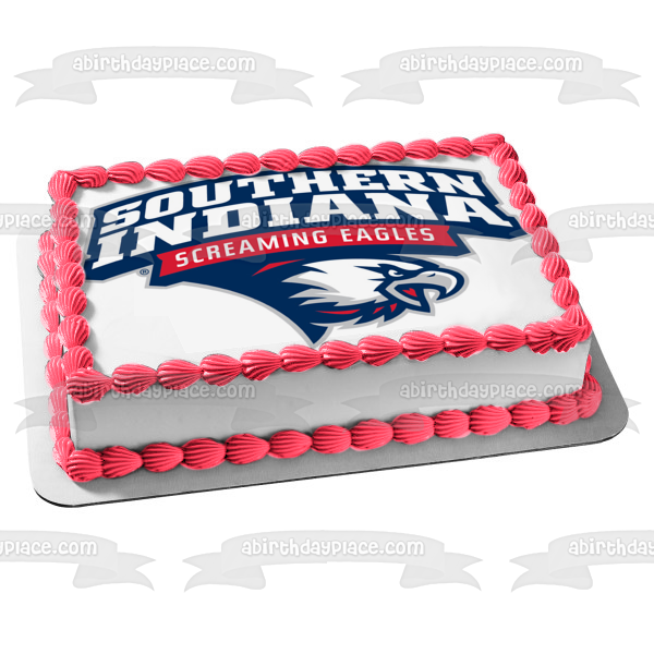 Southern Indiana Screaming Eagles Logo NCAA Edible Cake Topper Image ABPID10006