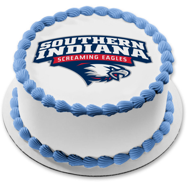 Southern Indiana Screaming Eagles Logo NCAA Edible Cake Topper Image ABPID10006