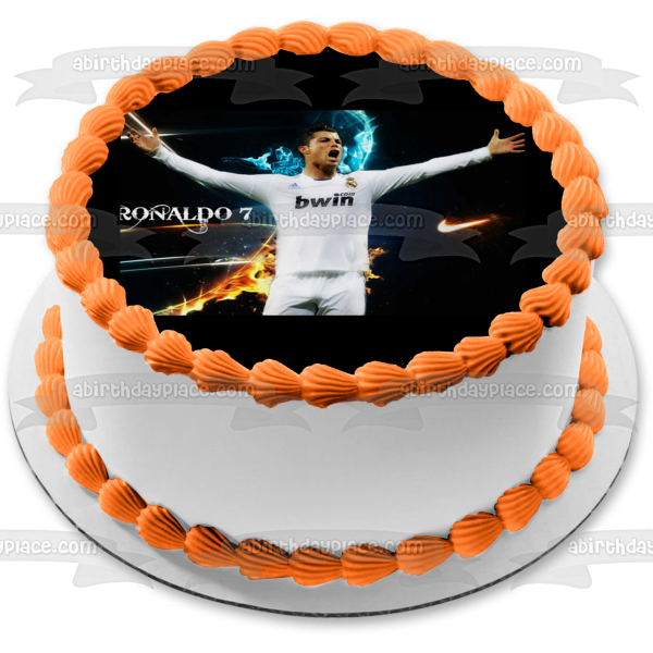 Cristiano Ronaldo Club Italiano Juventus Futbolista Profesional Imagen comestible para tarta ABPID10013 