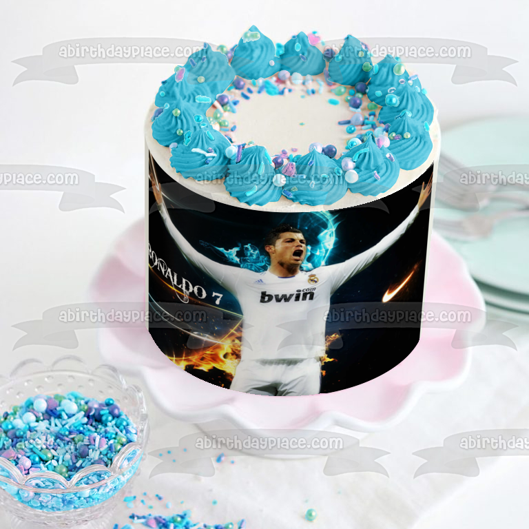 Cristiano Ronaldo Club Italiano Juventus Futbolista Profesional Imagen comestible para tarta ABPID10013 