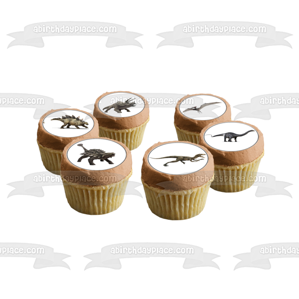 Dominion Ankylosaurs Pteranodon Triceratops Velociraptor Imágenes comestibles para cupcakes ABPID55529 