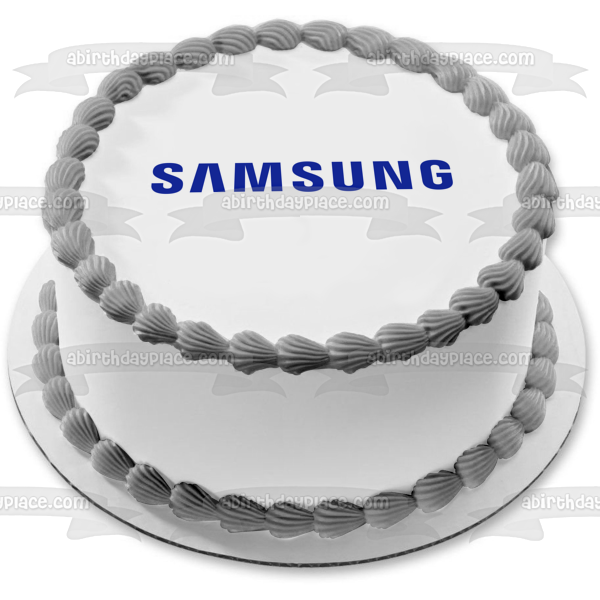 Imagen comestible para decoración de tarta con logotipo azul de Samsung ABPID10089 