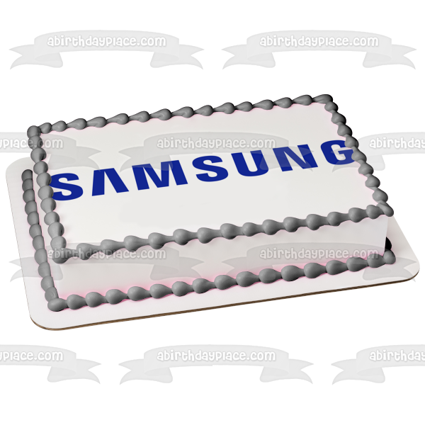 Imagen comestible para decoración de tarta con logotipo azul de Samsung ABPID10089 