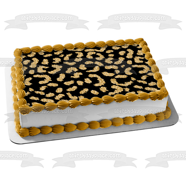 Printable Happy Birthday Cupcake Toppers Black and Gold - Digital