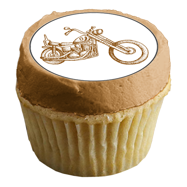 Vintage Classic Motorcycles Edible Cupcake Topper Images ABPID55585