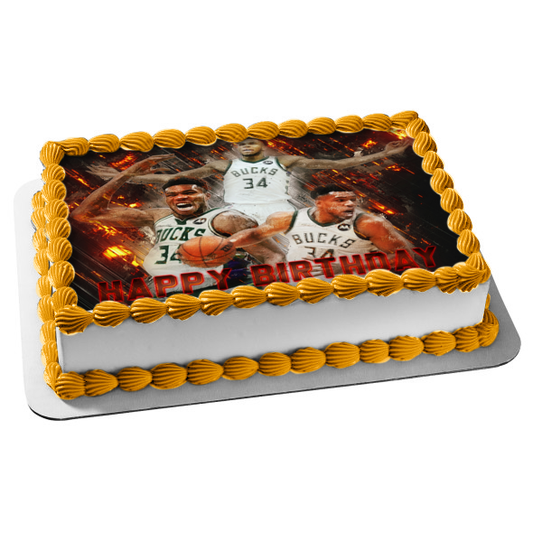 Professional Basketball Player Appreciation Collage Edible Cake Topper Image ABPID55591