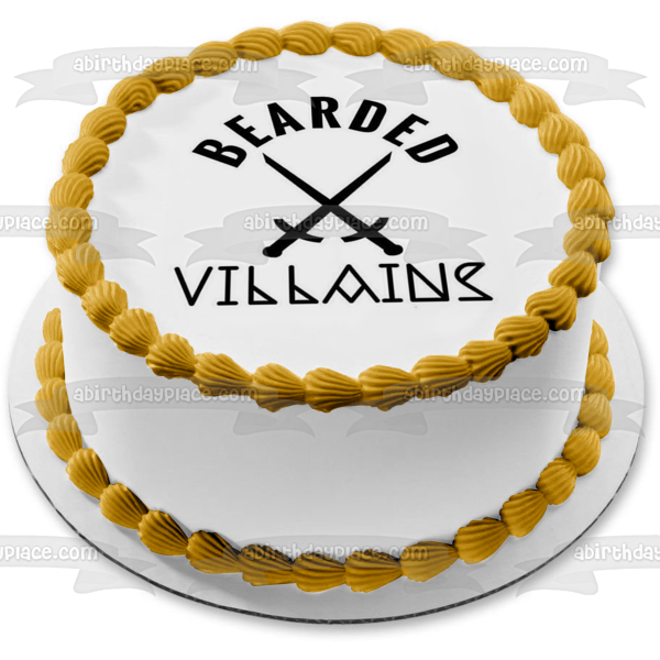 Bearded Villans Logo Edible Cake Topper Image ABPID10211