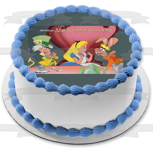 Walt Disney Alicia en el país de las maravillas Alicia Sombrerero Loco Adorno comestible para tarta Imagen ABPID09279 