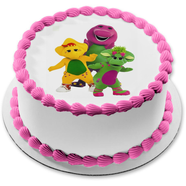 Barney el dinosaurio Super Dee Duper decoración comestible para tarta imagen ABPID09288 