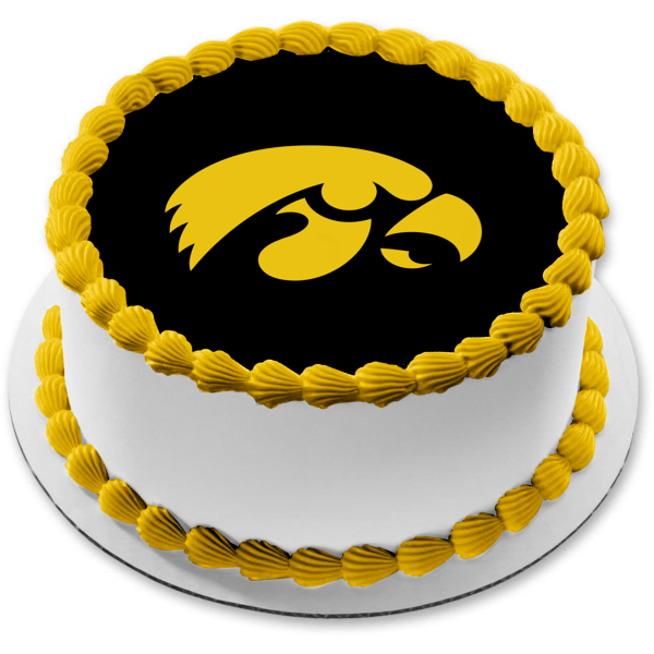 Iowa Hawkeyes Logo NCAA Edible Cake Topper Image ABPID10286