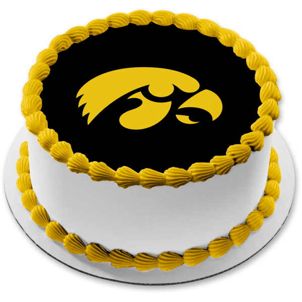 Iowa Hawkeyes Logo NCAA Edible Cake Topper Image ABPID10286 – A