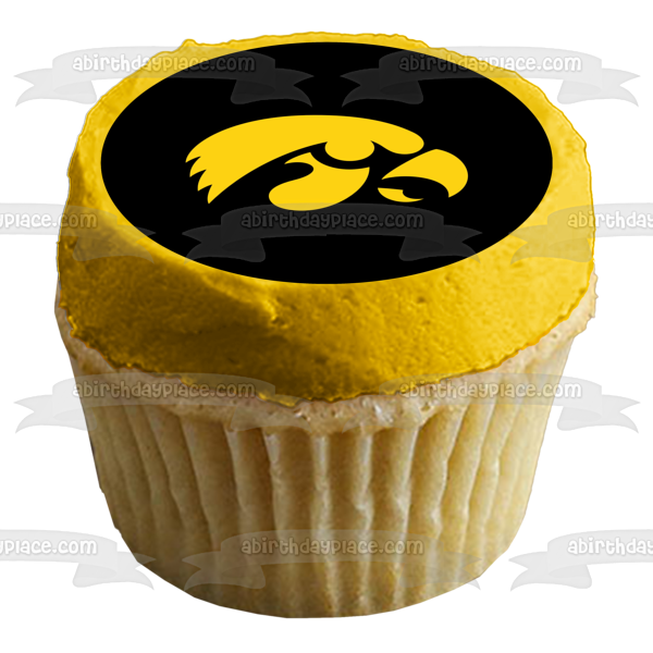 Iowa Hawkeyes Logo NCAA Edible Cake Topper Image ABPID10286