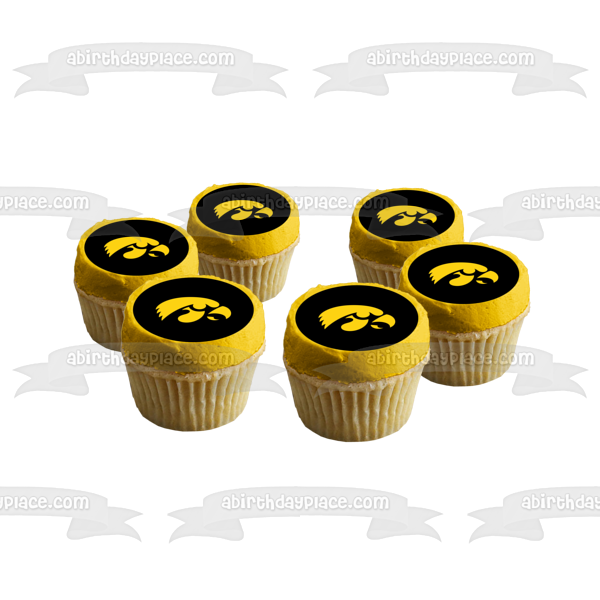 Iowa Hawkeyes Logo NCAA Edible Cake Topper Image ABPID10286