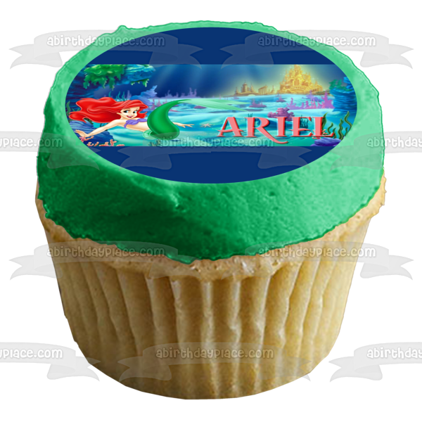 Disney Princes Ariel the Little Mermaid Swimming Edible Cake Topper Image ABPID09295