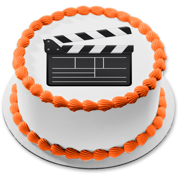 Imagen de decoración comestible para tarta con tablilla de icono de producción cinematográfica ABPID10655 