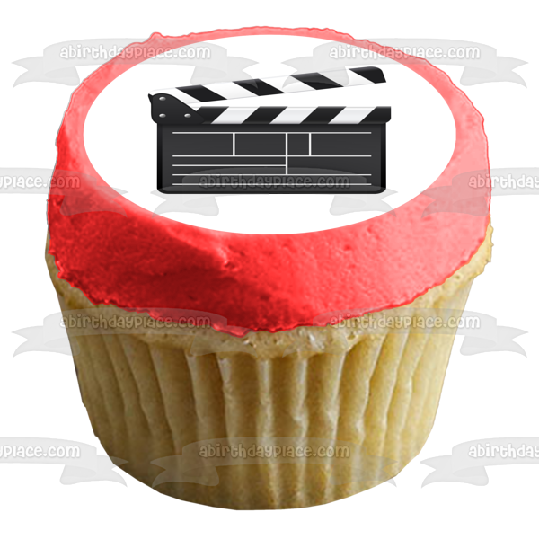 Imagen de decoración comestible para tarta con tablilla de icono de producción cinematográfica ABPID10655 