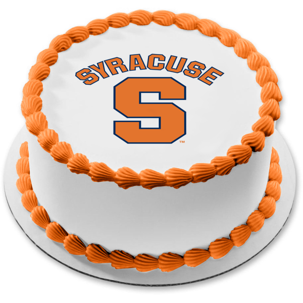 Syracuse University Football Logo NCAA Edible Cake Topper Image ABPID10684