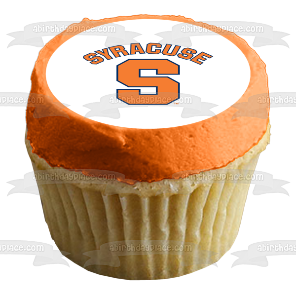 Syracuse University Football Logo NCAA Edible Cake Topper Image ABPID10684