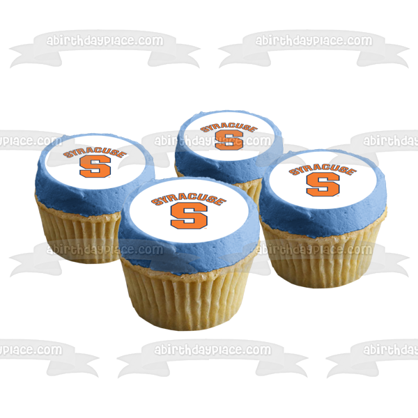 Syracuse University Football Logo NCAA Edible Cake Topper Image ABPID10684