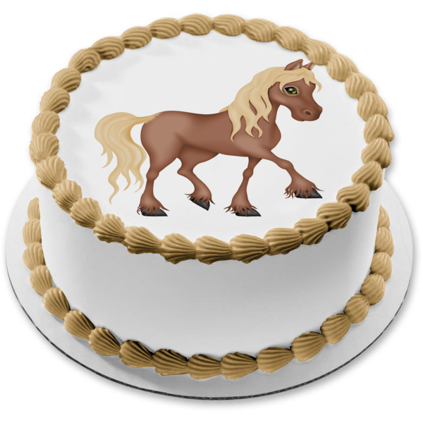 Cartoon Donkey Edible Cake Topper Image ABPID10704