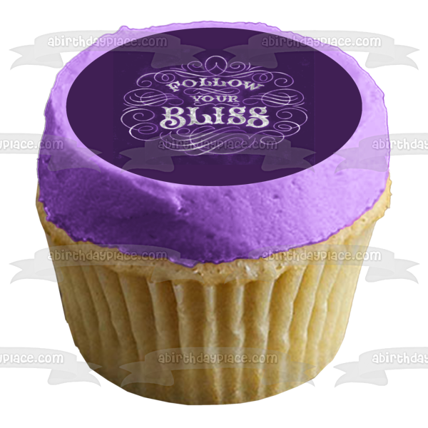 Imagen comestible para decoración de tarta con fondo morado de Follow Your Bliss ABPID10710 