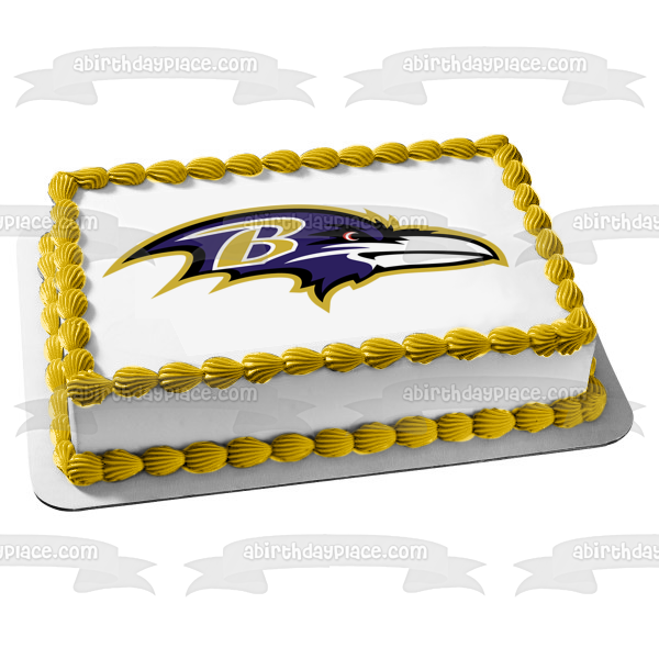 Imagen comestible para tarta con logotipo de los Baltimore Ravens de la NFL ABPID10726 