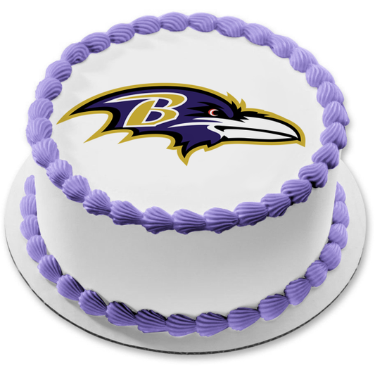 Imagen comestible para tarta con logotipo de los Baltimore Ravens de la NFL ABPID10726 