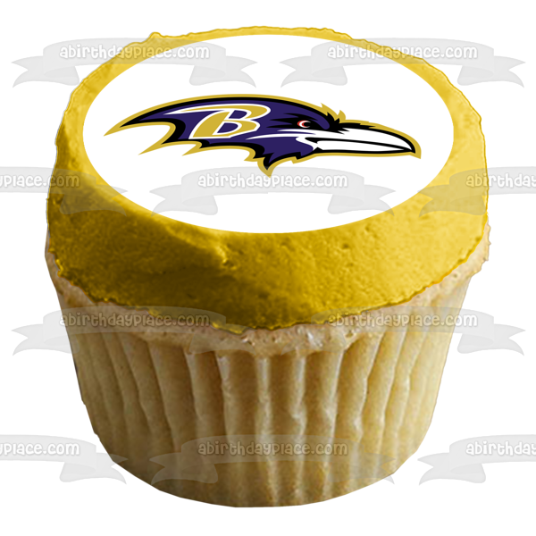 Imagen comestible para tarta con logotipo de los Baltimore Ravens de la NFL ABPID10726 