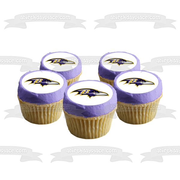 Imagen comestible para tarta con logotipo de los Baltimore Ravens de la NFL ABPID10726 