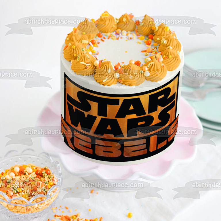 Star Wars Rebels Logo Edible Cake Topper Image ABPID10914