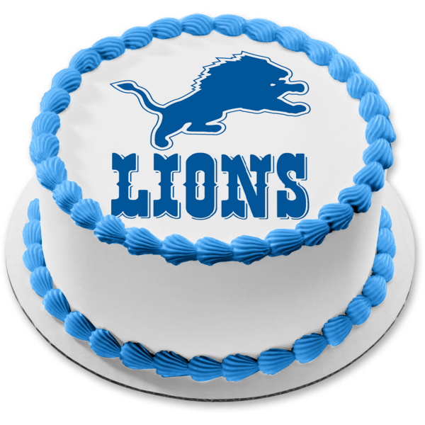 Detroit Lions Edible Cake Toppers and NFL Party Supply