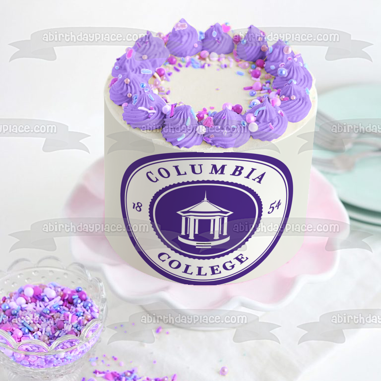 Columbia College Logo Naia Edible Cake Topper Image ABPID10982