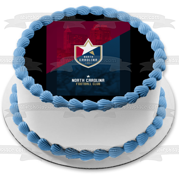 Imagen comestible para decoración de tarta con el logotipo del club de fútbol de Carolina del Norte ABPID55679 