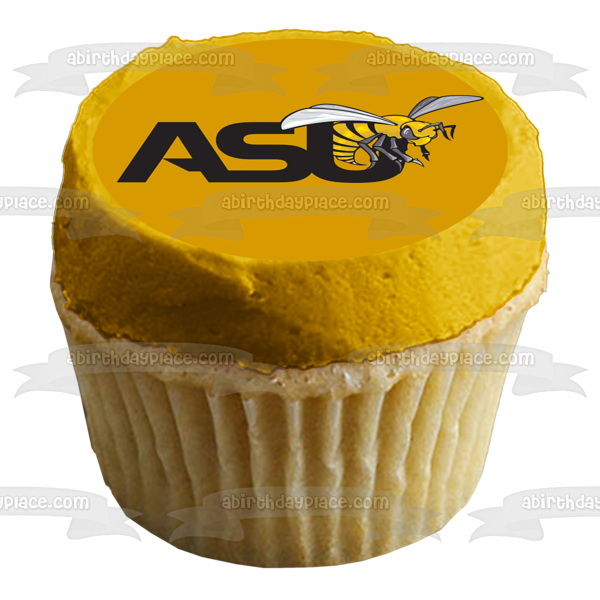 Imagen comestible para decoración de tarta con el logotipo del equipo de los Hornets de la Universidad Estatal de Alabama ABPID55596 