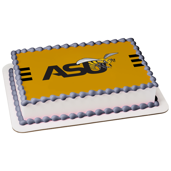 Imagen comestible para decoración de tarta con el logotipo del equipo de los Hornets de la Universidad Estatal de Alabama ABPID55596 