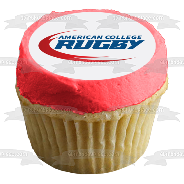 American College Rugby Logo Edible Cake Topper Image ABPID55597