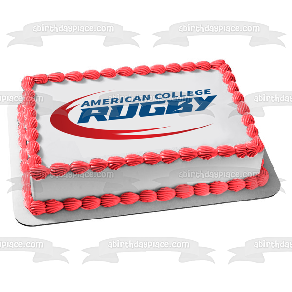 American College Rugby Logo Edible Cake Topper Image ABPID55597