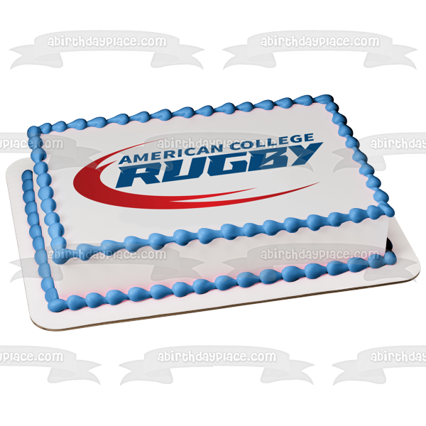 American College Rugby Logo Edible Cake Topper Image ABPID55597