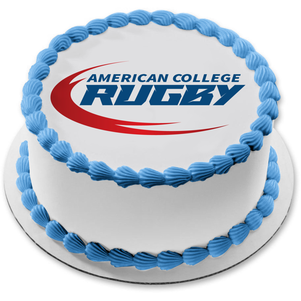 American College Rugby Logo Edible Cake Topper Image ABPID55597