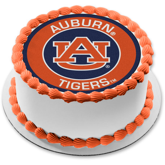 Auburn University Tigers Team Logo Edible Cake Topper Image ABPID55600