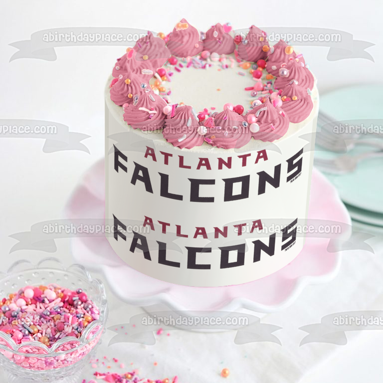 Atlanta Falcons Logo NFL Football Edible Cake Topper Image Strips ABPID11303