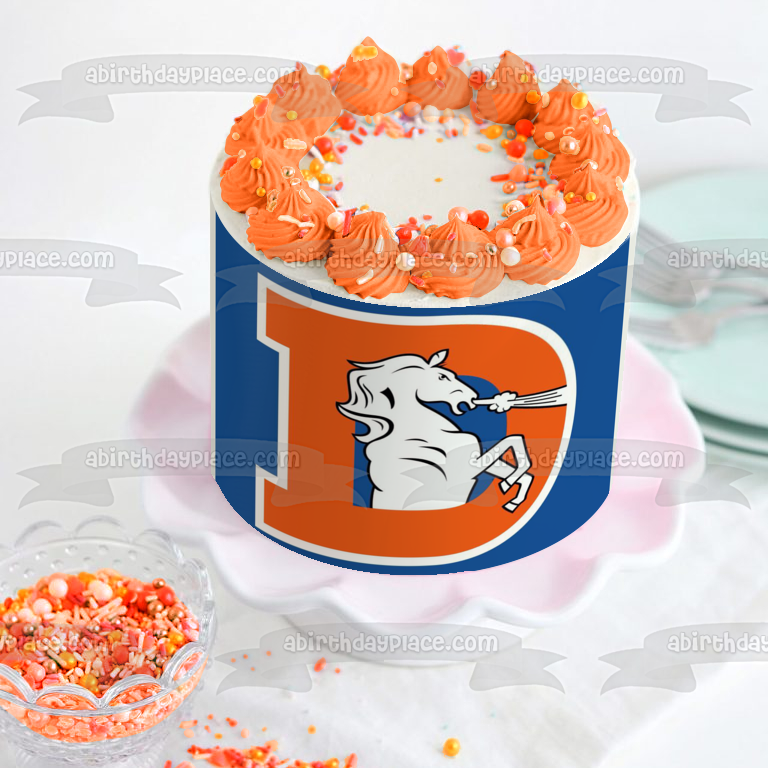 Denver Broncos Throwback Logo NFL Edible Cake Topper Image ABPID11062 – A  Birthday Place