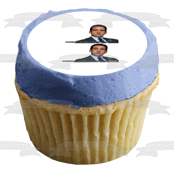 Imagen comestible para decoración de tarta con texto en inglés "The Office Michael Talking" ABPID11102 