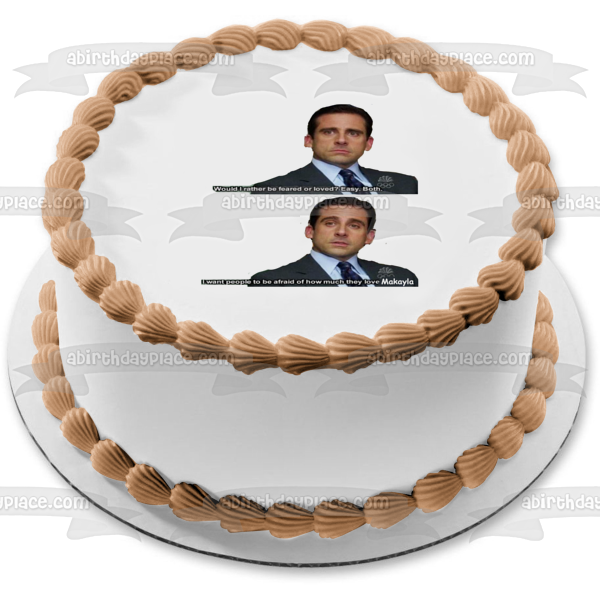 Imagen comestible para decoración de tarta con texto en inglés "The Office Michael Talking" ABPID11102 