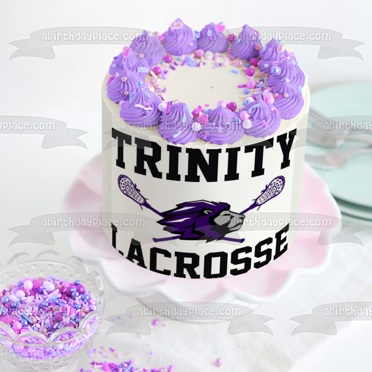 Imagen comestible para tarta con logotipo de Trinity Lacrosse de la Universidad Penn State ABPID11320 