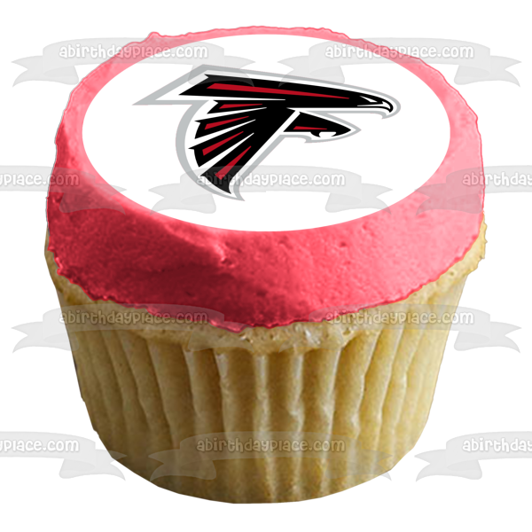 Imagen de decoración comestible para tarta de fútbol con logotipo de la NFL de los Atlanta Falcons ABPID11324 