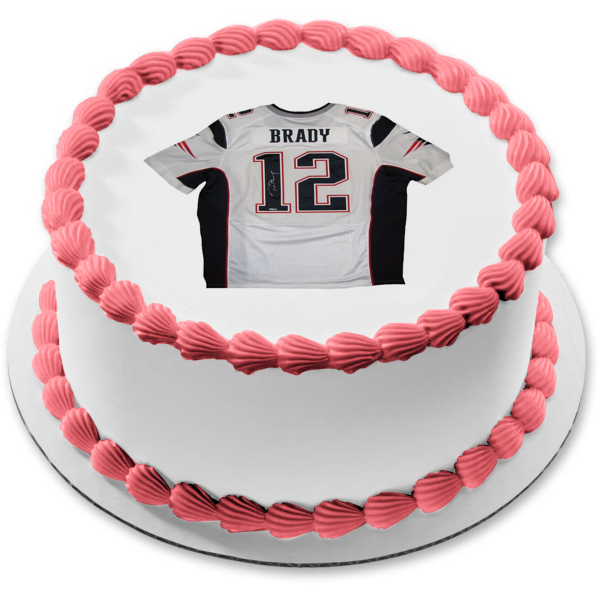 Imagen comestible para tarta de la NFL de los Patroits de Nueva Inglaterra Tom Brady 12 ABPID11130 