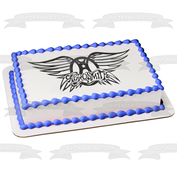 Imagen comestible para decoración de tarta con el logotipo de Aerosmith, música, ABPID11174 