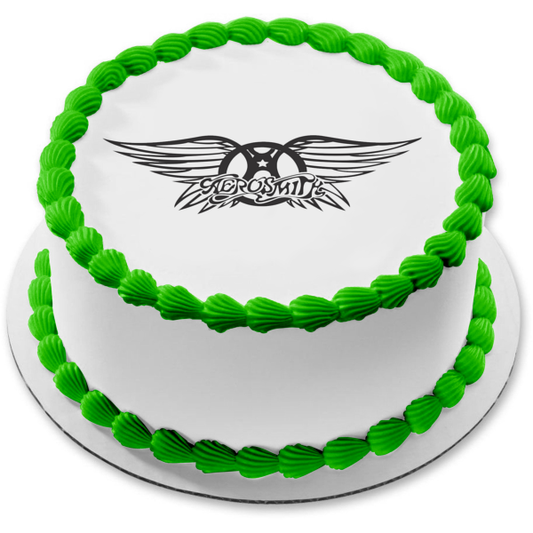 Imagen comestible para decoración de tarta con el logotipo de Aerosmith, música, ABPID11174 