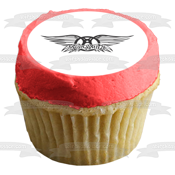 Imagen comestible para decoración de tarta con el logotipo de Aerosmith, música, ABPID11174 